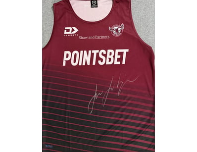 TOM TRBOJEVIC SIGNED MANLY SINGLET 

A Manly Singl...