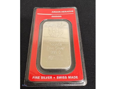 ARGOR-HERAEUS 1 OUNCE FINE SILVER 999,0

584646+8...