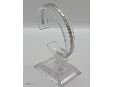 EIGHT "FAMILY IS EVERYTHING" SILVER TONED STACKABL...