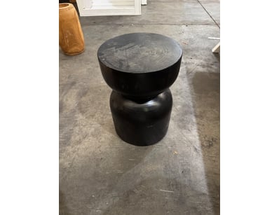 Black wooden stool

