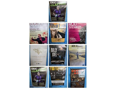 COLLECTION OF MUSIC POSTERS, INCLUDING ELTON JOHN,...