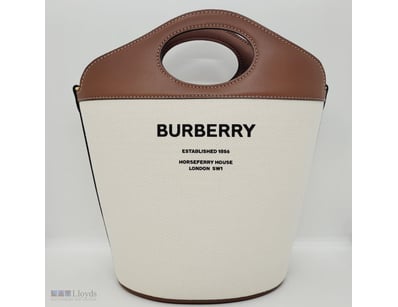 BURBERRY SMALL POCKET BUCKET BAG IN NATURAL WGH, R...