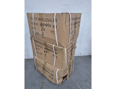 Zip tie, assorted sizes, black, quantity unknown

...