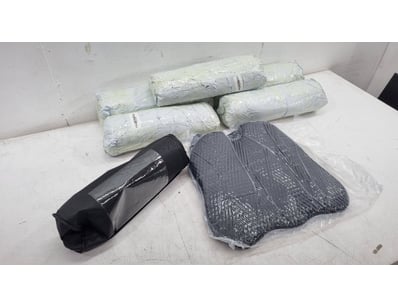 6x Black And Grey Mesh style Breathable Seat Cusio...