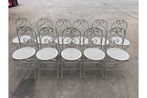 9 · BULK LOT: 11 x Ornate Metal Folding Outdoor