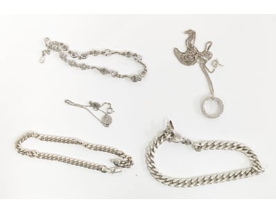 Bulk lot of sterling silver jewellery comprising m...