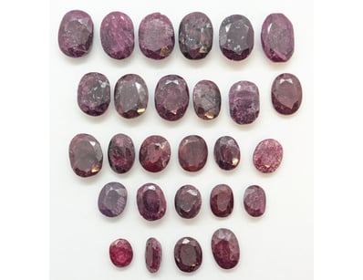 COLLECTION OF RED RUBY GEMSTONES

Total Carat Weig...