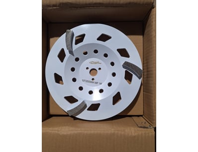 10 Inch (250mm) 16 grit Medium Floor, 3 Segment Cu...