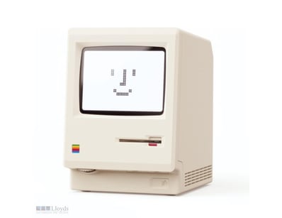 RRP $109. Retro Computer Style Desktop Maclock - I...