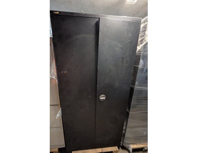 Rigid brand double-door black cabinet with dual sw...