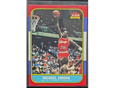 1986 FLEER MICHAEL JORDAN ROOKIE CARD #57 (REPLICA...