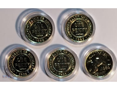 1928 1929 1932 1936 1952 GOLD PLATED PENNY  



Hi...
