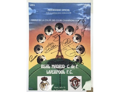 LIVERPOOL FC LEGENDS X8 HAND SIGNED 1981 EUROPEAN ...