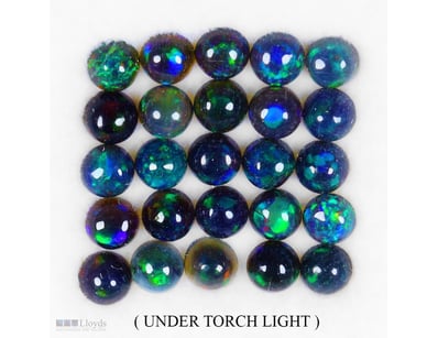 NATURAL 4.50CT ROUND CABOCHON RAINBOW FIRE OPAL LO...
