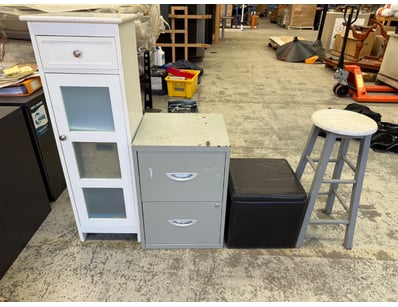 Assorted lot of furniture including a two draw fil...