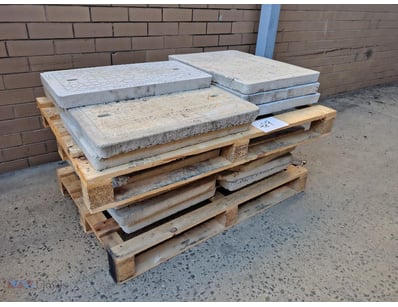 Pallet lot of concrete pit lids 
Manufacture Year:...