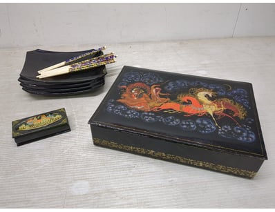 Exquisite decorative box set featuring traditional...