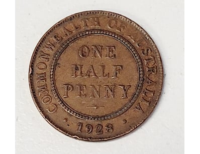 1928 AUSTRALIAN HALF PENNY COIN

488567+20


