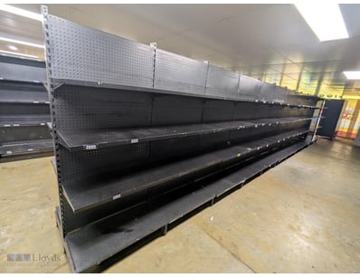 "Retail Display Shelving - Gondola style, black st...