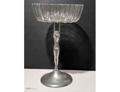 ART DECO STYLE LADY HOLDING GLASS BOWL

34Cm Tall
...