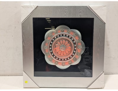 Exquisite decorative wall art piece featuring a fl...