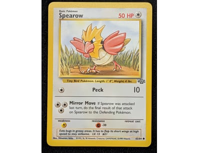 SPEAROW POKÉMON TRADING CARD - BASE SET #62/64

...