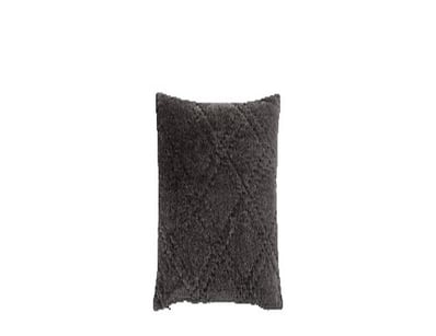 RRP: $419, Quilted Diamond Cushion Charcoal 450x45...