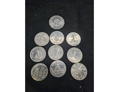 AUSTRALIAN COMMEMORATIVE COIN COLLECTION - MIXED D...