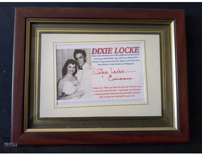 DIXIE LOCKE SIGNED PHOTOGRAPH WITH ELVIS PRESLEY C...