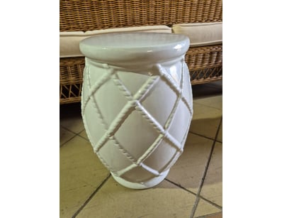 Stool, White Ceramic Style

Dimensions: H 47cm x W...