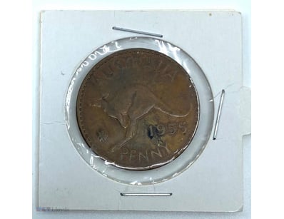 1 X 1955 AUSTRALIAN PENNY COIN, VERY RARE.        ...