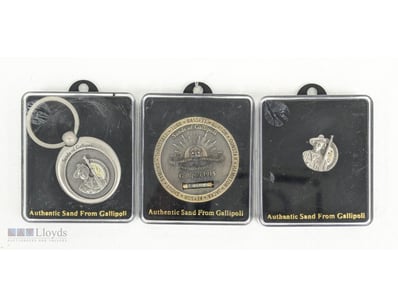 SANDS OF GALLIPOLI COLLECTION - THREE COMMEMORATIV...