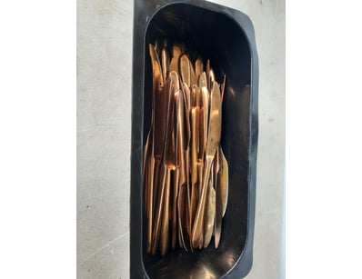 Container of knives, Bronze finish.

Unknown qua...