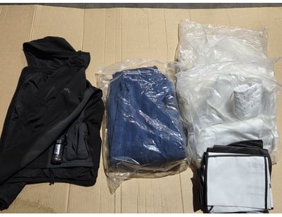 Clothing, including AEG XL heated zip jacket with ...