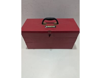 Supatool Premium red metal toolbox with multi-draw...