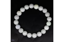 Burmese Jade Bead Bracelet Round Cut, Light