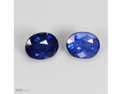 NATURAL 1.03CT OVAL FACET BLUE SAPPHIRE PAIR     
...