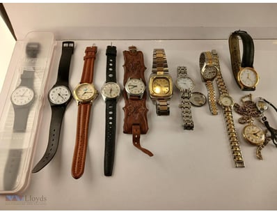 Collection Of Assorted Vintage Wristwatches And Po...