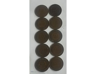 AUSTRALIA PRE DECIMAL 10 KGV HALF PENNIE’S VARIOUS...