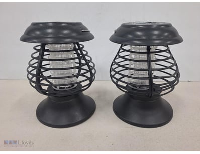 Solar Powered Lanterns, Black, Approximately 200mm...