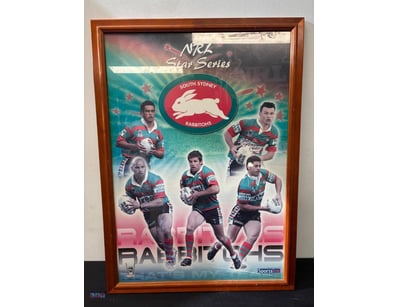 NRL STAR SERIES SOUTH SYDNEY RABBITOHS FRAMED POST...