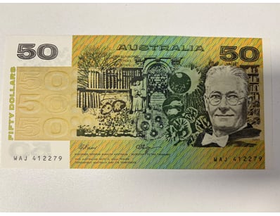 AUSTRALIAN $50 POLYMER BANKNOTE, R512 (UNC)

CV$...