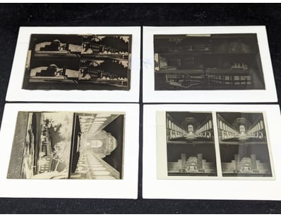 FOUR ORIGNINAL PHYSICAL GLASS PLATE NEGATIVES

W...