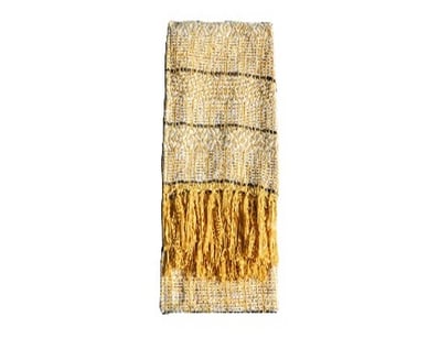 RRP: $774, Diamond Acrylic Throw Ochre 1300x1700mm...