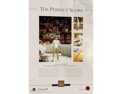 NADIA COMANECI SIGNED PERFECT PRINT 

Nadia Comane...