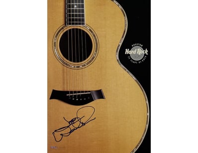 THE EAGLES JOE WALSH SIGNED HARD ROCK CAFÉ MENU 

...