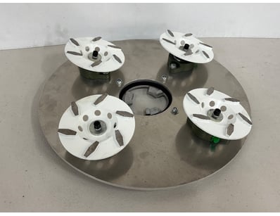 Concrete Floor Grinding Plate, 4 Rotating Wheels, ...