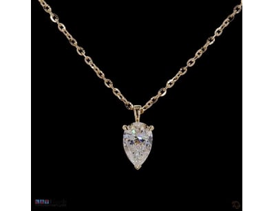 2.00 CT PEAR PRONG SOLITAIRE PENDANT NECKLACE IN 1...
