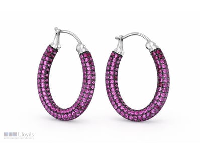 NATURAL SRI LANKAN SAPPHIRE EARRINGS ON 925 SILVER...