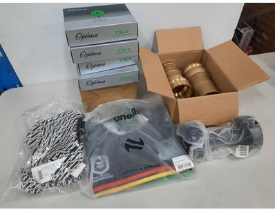 Assorted Fittings and apparel, Includes Panthers r...